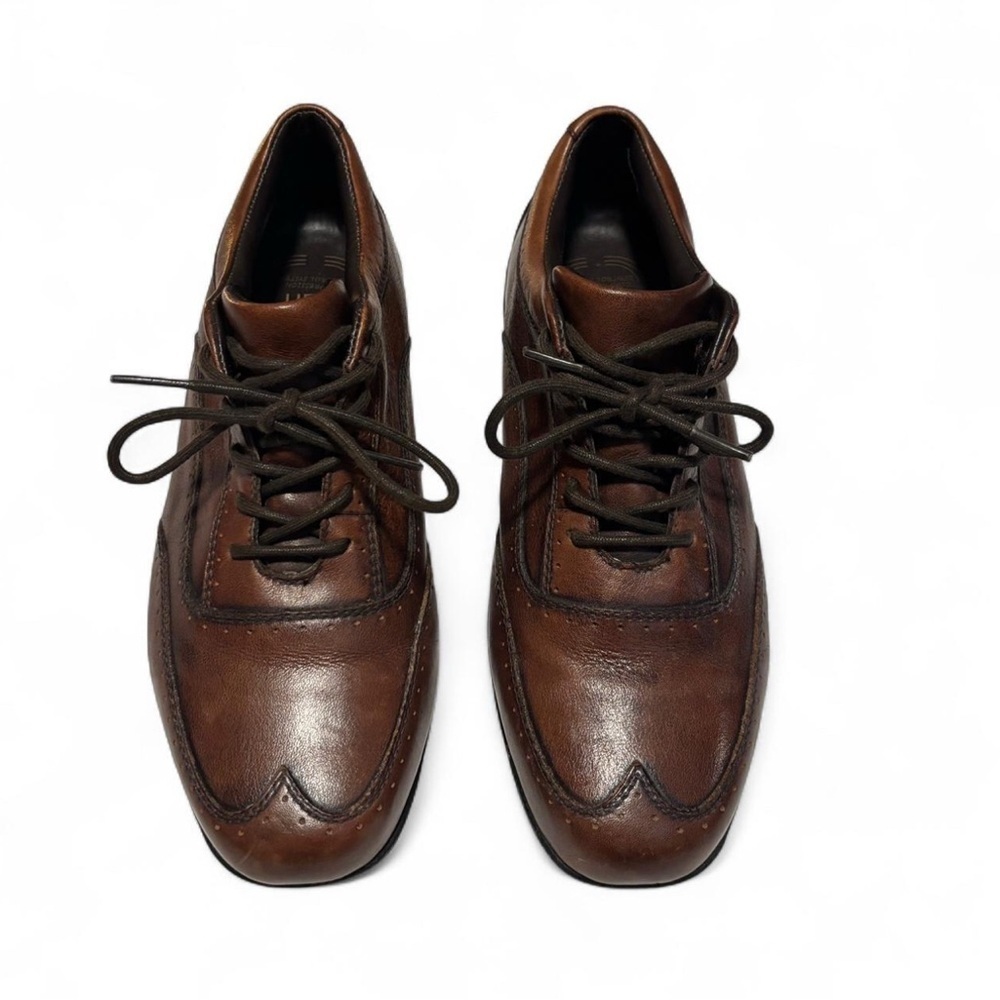 Auri Wingtip Oxford Shoes Brown Italian Leather Men's 9D / 42 Lace Up - Picture 3 of 7